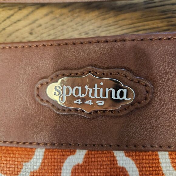 Spartina 449 Crossbody Bag Linen and Leather Sallie Ann Daufuskie - Picture 2 of 10